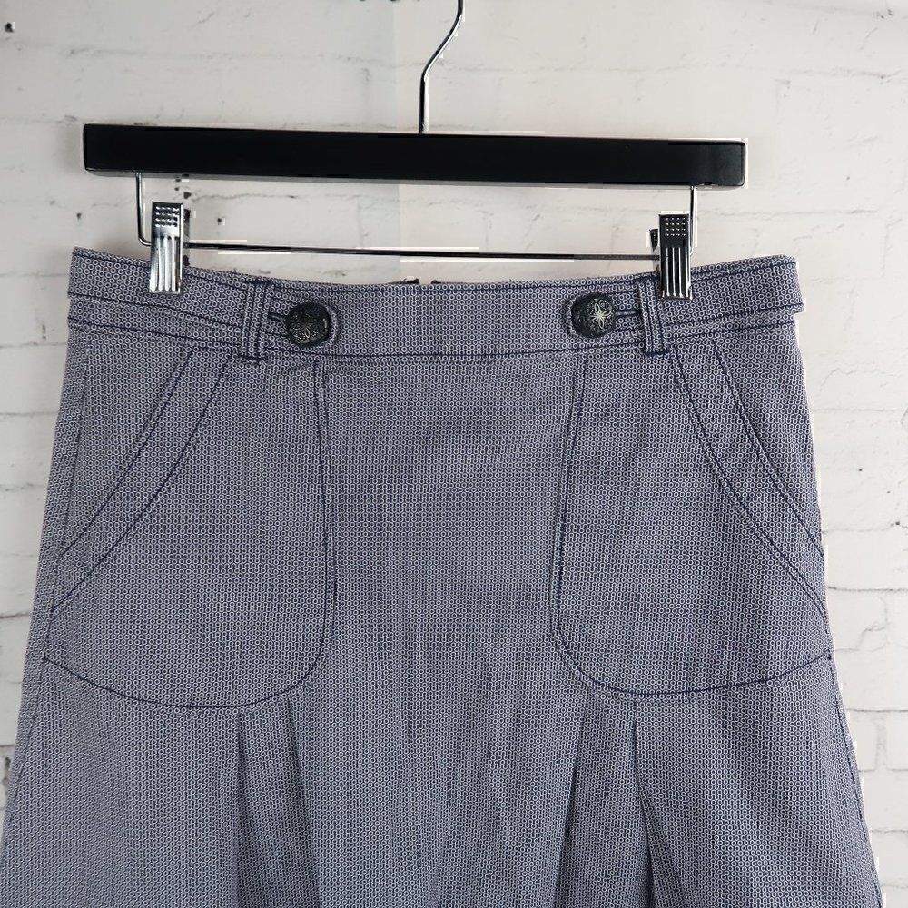 FOSSIL BLUE & WHITE POLKA DOT SKIRT SIZE 8 - Picture 4 of 7